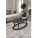 HANAH HOME Sto za dnevnu sobu Hole Ellipse Black