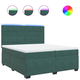 vidaXL vidaXL Box spring postelja z vzmetnico temno zelena 200x200 cm žamet, (21305522)