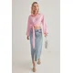 Trendyol Pink Binding Detailed Regular Regular Pattern Woven Shirt