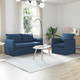 Vidaxl Kavč 140cm 2 pcs Modra Kovina