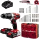 EINHELL akumulatorski udarni vrtalnik TE-CD 18/2 Li-i +64 (2x2,0 Ah)