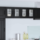 Zidni stakleni ormarić PORTO 2 pcs Crna 60 x 31 x 40 cm