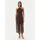 Vero Moda Cocktail obleka Tathiana 10355696 Temno rjava Regular Fit