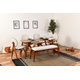 Hanah home Set trpezarijski sto, 4 trpezarijske stolice i klupa Touch Orah