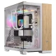Corsair Gaming kucište 6500X, Mid-Tower, 2 komore, kaljeno staklo, bez napajanja, Bela - bambus drvo