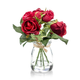 Vrtnica x5 18 cm rdeča v steklenem lončku
