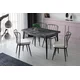Hanah Home Trpezarijski sto 120x75x70cm Antracit
