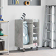 vidaXL Golf omara s kolesom Enobarvno Betonsko siva 65 x 45 x 98 cm