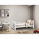 Otroška postelja Mela 80 x 160 cm, bela Posteljno dno: Brez posteljnega dna, Vzmetnica: Vzmetnica EASYSOFT 8 cm