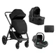 KikkaBoo Kolica Ava 3in1 set sa I-SIZE autosedištem i tvrdom korpom Black (KKB13065)