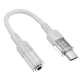 HOCO AUX adapter Type - C na Jack 3.5 mm LS37 15 cm prozirno sivi