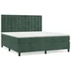 Vidaxl Box spring postelja z vzmetnico temno zelena 180x200 cm žamet
