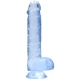 Clear Pleasure Realistični dildo (15 cm), modri