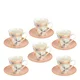 SIGMA PORCELAN SET ZA KAFU 6/1 150ML BEŽ/SIVI