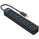 Orico TWC3-7A USB-C hub, 7 vhodov, USB 3.0, 0,15 m, črn (TWC3-7A-BK-EP)