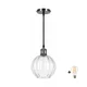 BRILAGI - LED luster na sajli RETRO GLASS 1xE27/60W/230V prečnik 18 cm crna/prozirna