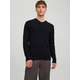 JACK & JONES Pulover JJEBASIC KNIT V-NECK, črna