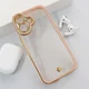 Maska za iPhone 16 Luxury Crystal Clear roze