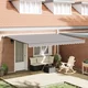 vidaXL vidaXL samodejna retraktibilna tenda svetlo siva 450x300 cm, (22150251)