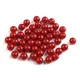 Plastične voščene kroglice / biseri Glance O8 mm - F40 rdeča jagoda (500 g)