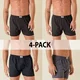 4-Pack Moške široke boksarice MarcLuis - temne