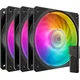 COOLER MASTER ventilatorji z kontrolerjem Mobius 120P, 120mm, ARGB, črna, 3 kos