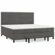 Vidaxl Box spring postelja z vzmetnico temno siva 200x200 cm žamet