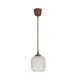 Brilagi - LED viseči lestenec na kablu RETRO GLASS 1xE27/60W/230V O 14 cm rjava/bela