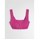 Sinsay - Strukturalni gornji deo bikinija tipa beach top - fuksija