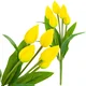 shumee CV26806-3 tulipan velik šopek tulipanov X5 umetno cvetje tulipani v šopku rumeni