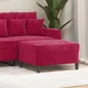 Vidaxl Stolček za noge vinsko rdeč 70x55x41 cm žamet