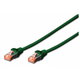 CAT 6 S-FTP patch cord, Cu, LSZH AWG 27/7, length 10 m, color green
