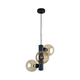 Luster na sajli TUBE 3xE27/60W/230V crna/zadimljeno bež