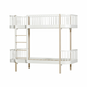oliver furniture pograd wood bunk bed 90x200 white/oak