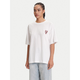 Pieces Majica Tobster 17160811 Bela Oversize