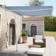 vidaXL Prostostoječa avtomatska tenda 300x250 cm modra/bela