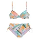 SUNSEEKER Bikini meta/temno zelena/pastelno lila/korala