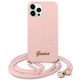 Guess iPhone 12 Pro Max 6,7 pink hardcase Metal Logo Cord (GUHCP12LLSCLMGLP)