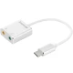 Sandberg USB-C/Sound Link pretvorni kabel (USB-C, 2x 3,5 mm jack), bel