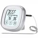 Verkgroup Osvetljen LCD touch kuhinjski termometer -20 do +300°C sonda srebrn