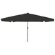 Vrtni suncobran S LED lampica Crna 395 x 395 x 245 cm Poliester