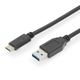 Digitus Digitus USB 3.1 Priključni kabel [1x Moški konektor USB 3.1 tipa C-1x Moški konektor USB 3.1 tipa A] 1 m Črna Dvojno oklopljen