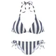 VENICE BEACH Bikini mornarska/bela