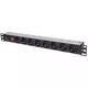 INTELLINET 19 Power Strip 8-Sockets German type produzni kabl sa zastitom crni