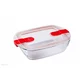 Rectangular food container, with lid, heat-resistant glass, 28x20cm/2.
