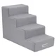 shumee Welsti pasje stopnice 40 cm s 4 stopnicami iz sivega velveta