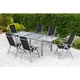 Gardenson Raztegljiva Vrtna Miza Ambia, Steklo, Aluminij, 180-250x100