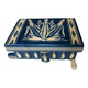 Jewelry box blue wooden surprise puzzle box with hidden key magic opening ring holder storage adventure hunting challenge