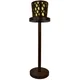 Casa Padrino luxury wine cooler with stand dark brown/brass A 27 x H. 95 cm - Champagne cooler - Sparkling wine cooler - Gastronomy accessories - Restaurant accessories - Hotel accessories