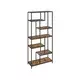 Songmics Knjižna omara 6 polic 30x80x180 cm rjava
